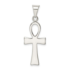 Sterling Silver 925 Ankh Cross Pendant with Polished Anti-Tarnish Finish
