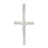Sterling Silver Polished Crucifix Pendant
