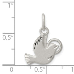 Sterling Silver 925 Dove Charm with Polished Finish and Anti-Tarnish Coating