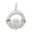 Sterling Silver Satin Claddagh Charm