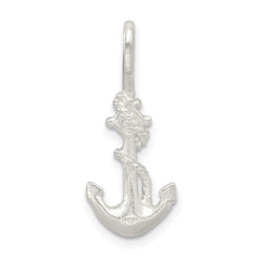 Menâââ‰â¢s Polished 925 Sterling Silver Anchor Charm with Anti-Tarnish Finish