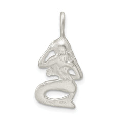 925 Sterling Silver Mermaid Charm with Polished Finish and Anti-Tarnish Coating