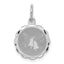 Sterling Silver Rhodium-plated Wedding Bells Disc Charm
