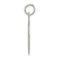 Sterling Silver Rhodium-Plated Wedding Bells Charm, Engravable Polished Finish