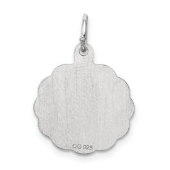 Sterling Silver Rhodium-Plated #1 Mom Charm with Polished Finish Elegant Gift