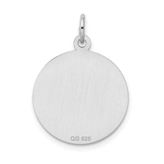 Sterling Silver Rhodium-Plated Best Friend Charm Polished Finish