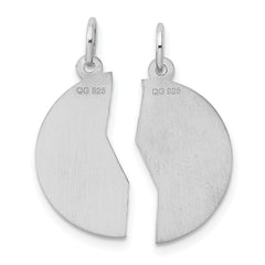 Sterling Silver 925 Rhodium-Plated Best Friend Charm Set Polished & Elegant