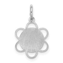 Sterling Silver Rhodium-Plated Confirmation Charm with Polished Finish