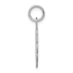 Sterling Silver Rhodium-Plated Confirmation Charm with Polished Finish