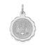 Sterling Silver Rhodium-plated My Confirmation Disc Charm
