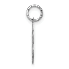 Sterling Silver Rhodium-Plated Graduation Disc Charm Elegant Gift Ready Design