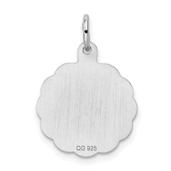 Sterling Silver Rhodium-Plated Graduation Charm Elegant Gift-Ready 925 Piece
