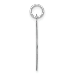 Sterling Silver Rhodium-Plated Graduation Charm with Elegant Polished Finish