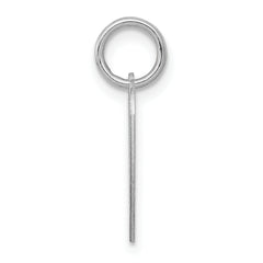 Sterling Silver Rhodium-Plated Sweet Sixteen Heart Charm Polished Finish