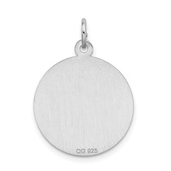 Sterling Silver Rhodium-Plated Sweet Sixteen Charm with Polished Finish