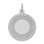 Sterling Silver Rhodium-plated Happy Birthday Disc Charm