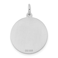 Sterling Silver 925 Rhodium-Plated Happy Birthday Charm with Polished Finish