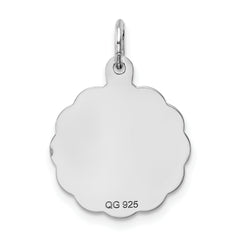 Sterling Silver 925 Rhodium-Plated It's a Boy Charm with Polished Finish