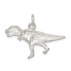 Sterling Silver 925 T-Rex Charm, Polished & Anti-Tarnish, Men's Solid Pendant