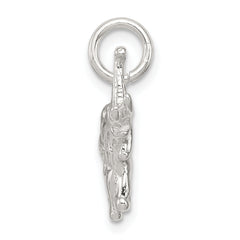 925 Sterling Silver Elephant Charm with Polished Anti-Tarnish Finish Solid & Elegant