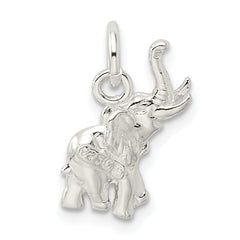 925 Sterling Silver Elephant Charm with Polished Anti-Tarnish Finish Solid & Elegant