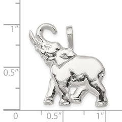 Sterling Silver 925 Elephant Charm with Polished Anti-Tarnish Finish