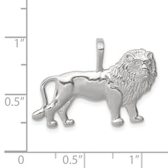 Sterling Silver 925 Lion Charm for Men with Anti-Tarnish Polished Finish