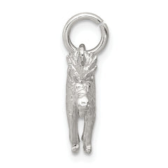 Sterling Silver 3D Moose Charm with Polished Anti-Tarnish Finish