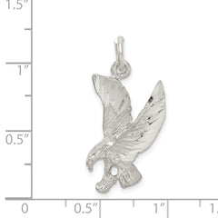 Sterling Silver 925 Eagle Charm with Anti-Tarnish Finish for Men