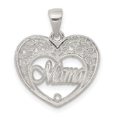 Sterling Silver Mama Heart Charm