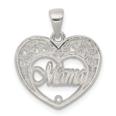 Sterling Silver Mama Heart Charm