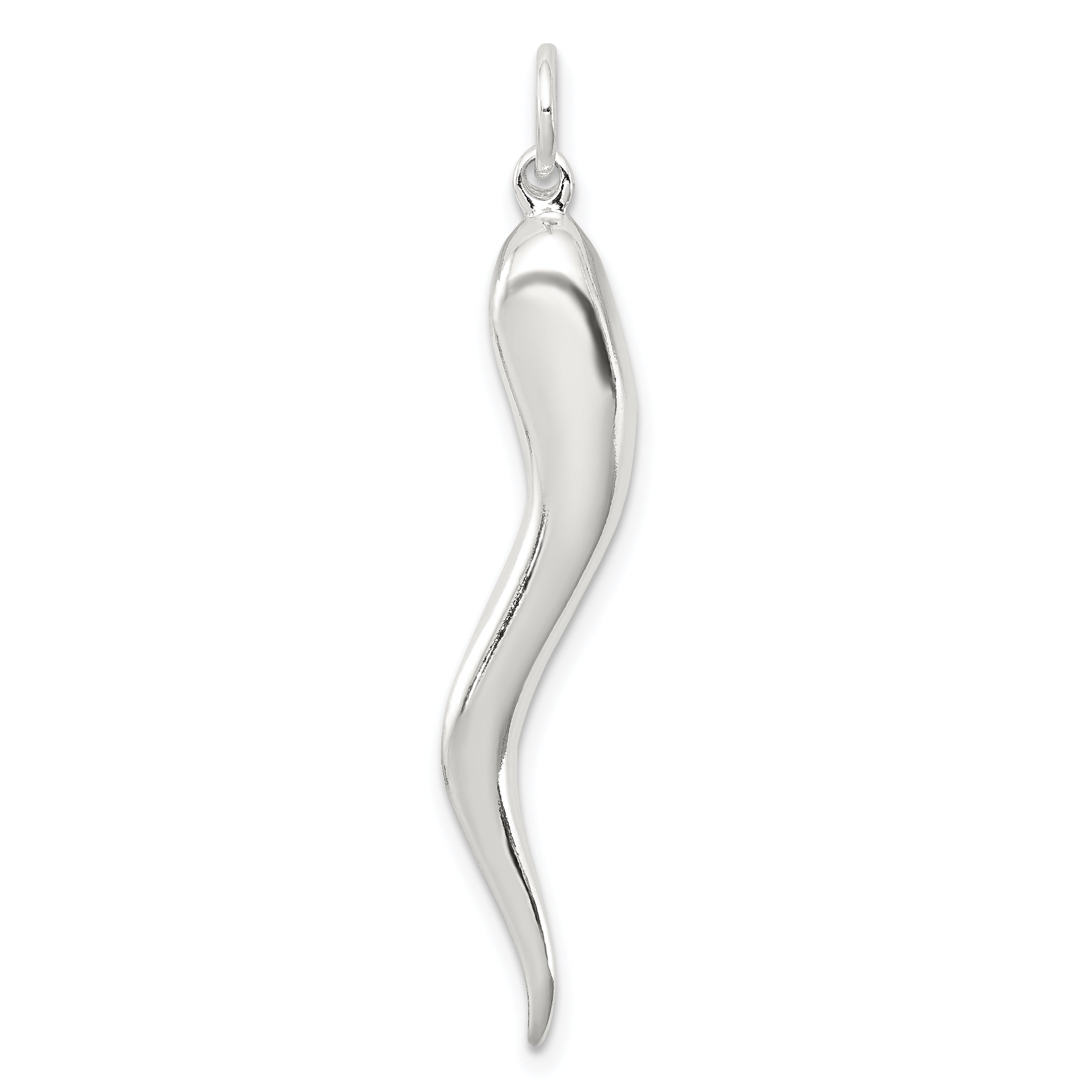 Sterling Silver Italian Horn Pendant