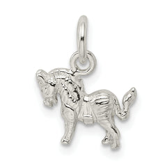 Sophia Jewelers 925 Sterling Silver 3D Horse Charm with Polished Finish and Anti-Tarnish Coating