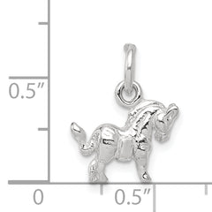 Sophia Jewelers 925 Sterling Silver 3D Horse Charm with Polished Finish and Anti-Tarnish Coating