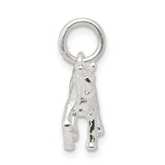 Sterling Silver 3D Horse Charm with Polished Anti-Tarnish Finish
