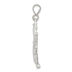 Sterling Silver 925 Horse Charm with Polished Finish for Men