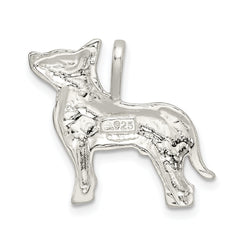 Sterling Silver 925 Dog Charm with Anti-Tarnish Solid Cast Design