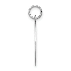 Sterling Silver Rhodium-Plated Airedale Charm with Laser Design Engravable