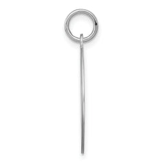 Sterling Silver 925 Chihuahua Charm with Rhodium Finish, Engravable Elegant Design