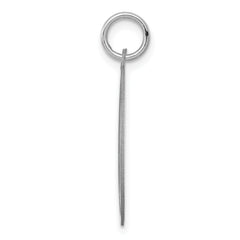 Sterling Silver Rhodium-Plated Collie Charm with Laser Detail Engravable