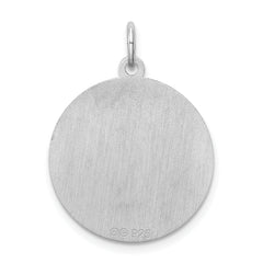 Sterling Silver Rhodium-Plated Golden Retriever Charm, Engravable with Laser Design