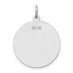 Sterling Silver Rhodium-Plated Irish Setter Charm with Engravable Back