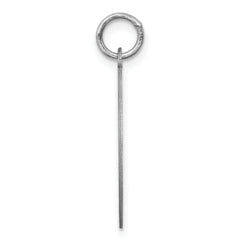 Sterling Silver Rhodium-Plated Maltese Disc Charm, Engravable Laser Design