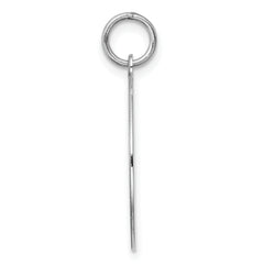 Sterling Silver Rhodium-Plated Pug Charm with Engravable Back Elegant Design