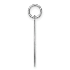 Sterling Silver Rhodium-Plated Schnauzer Charm with Engravable Back