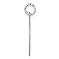 Sterling Silver Rhodium-Plated Shih Tzu Charm with Engravable Back