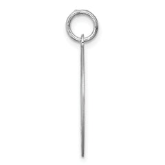 Sterling Silver Rhodium-Plated Engravable Husky Charm Pendant with Laser Design