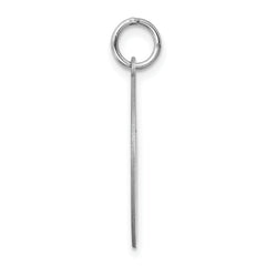 Sterling Silver 925 Rhodium-Plated Corgi Charm with Engravable Back