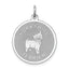 Sterling Silver Rhodium-plated Yorkshire Terrier Disc Charm