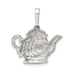 Sterling Silver 925 Teapot Charm with Polished Anti-Tarnish Finish